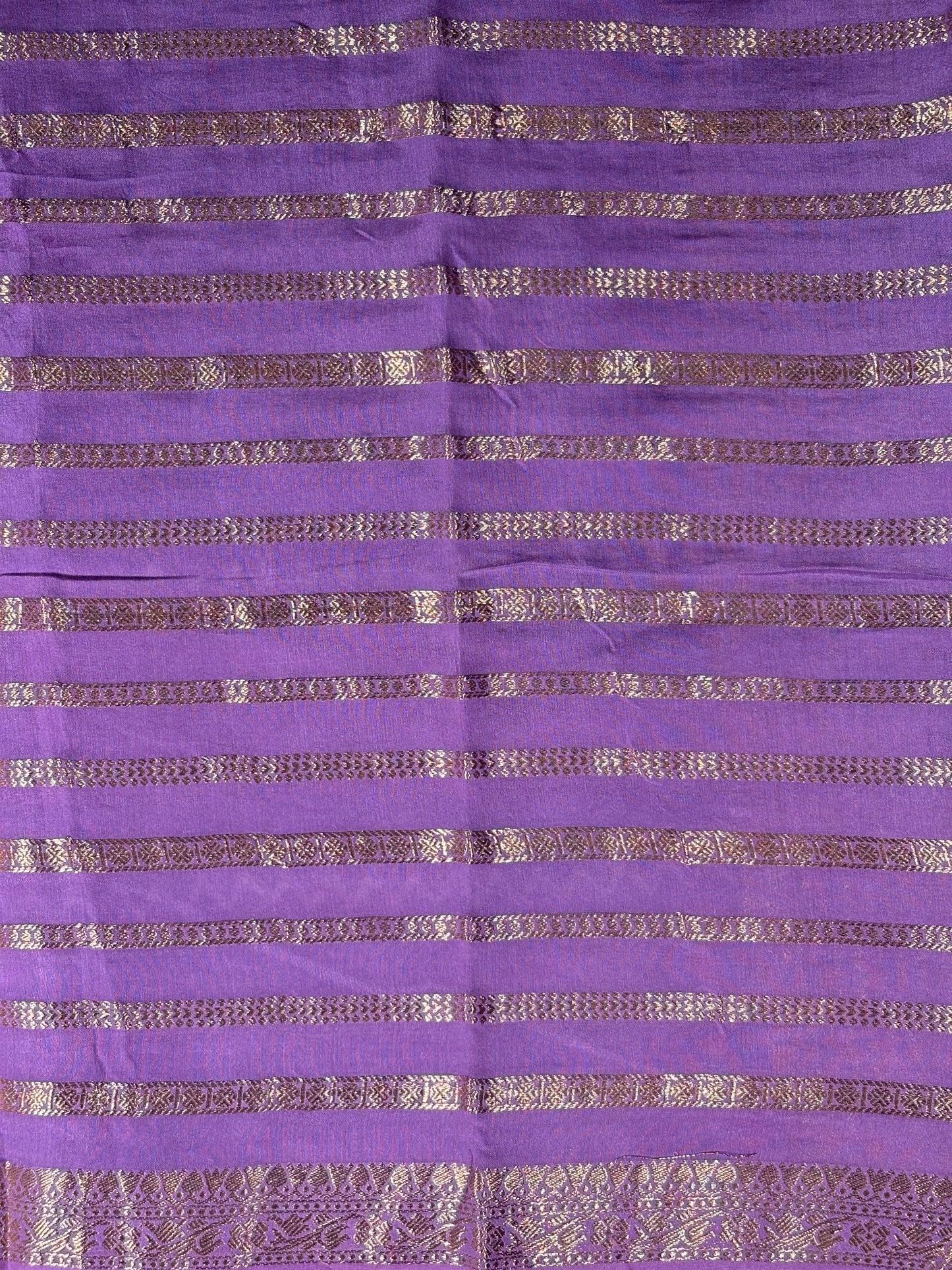 Lavender Designer Chiffon Saree with Contemporary Geometric Zari Weave