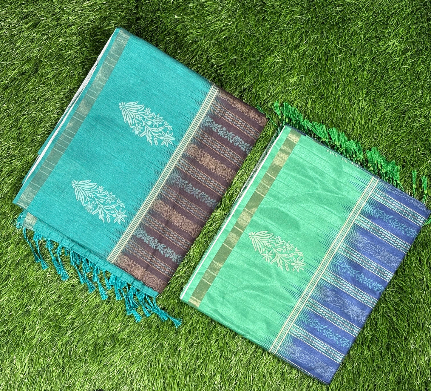 Shrungagiri Products: Cotton Crepe Saree with Floral Motifs