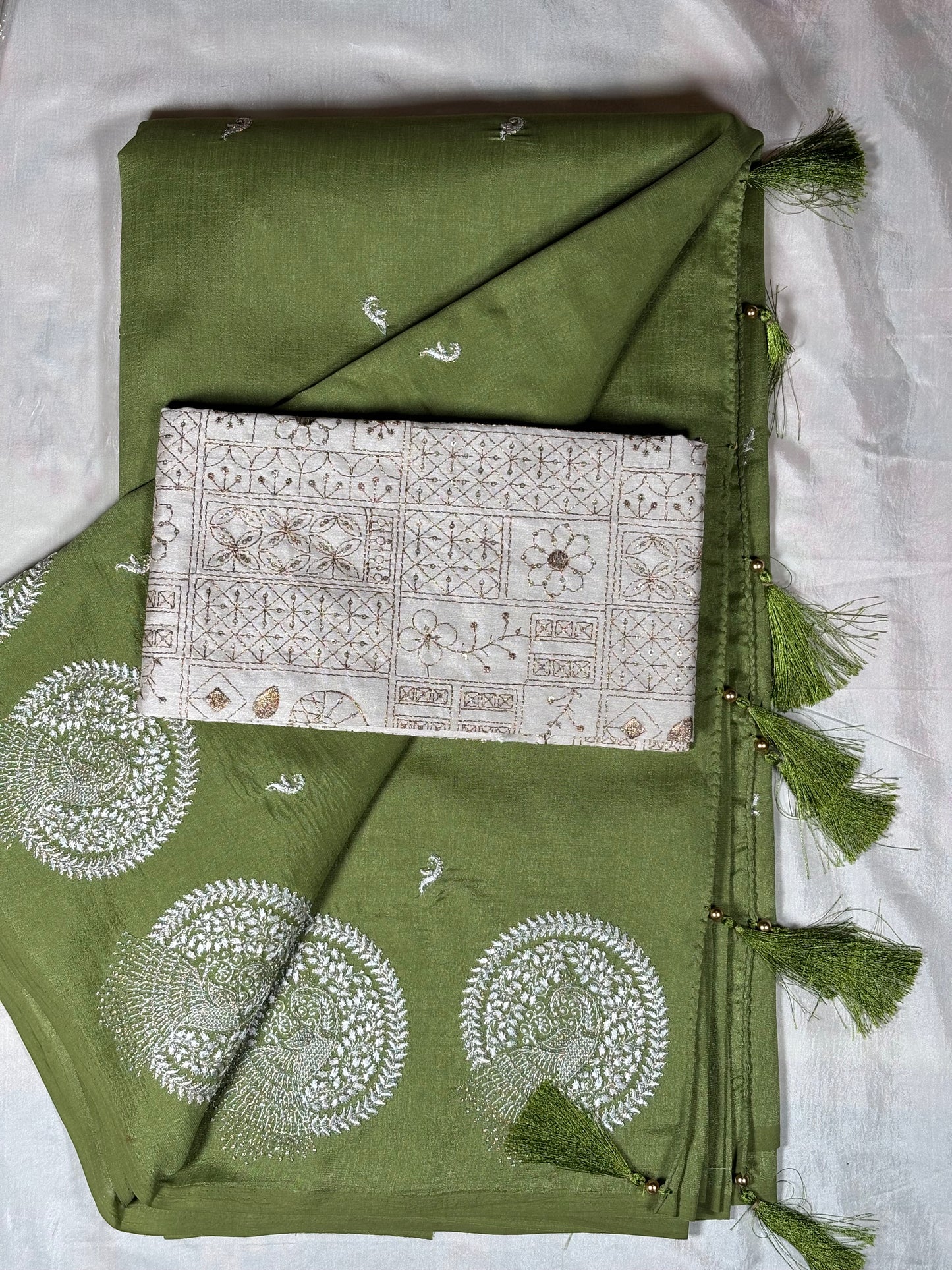 Premium Cotton Silk Chakra Peacock Saree Collection – Maroon, Wine & Olive
