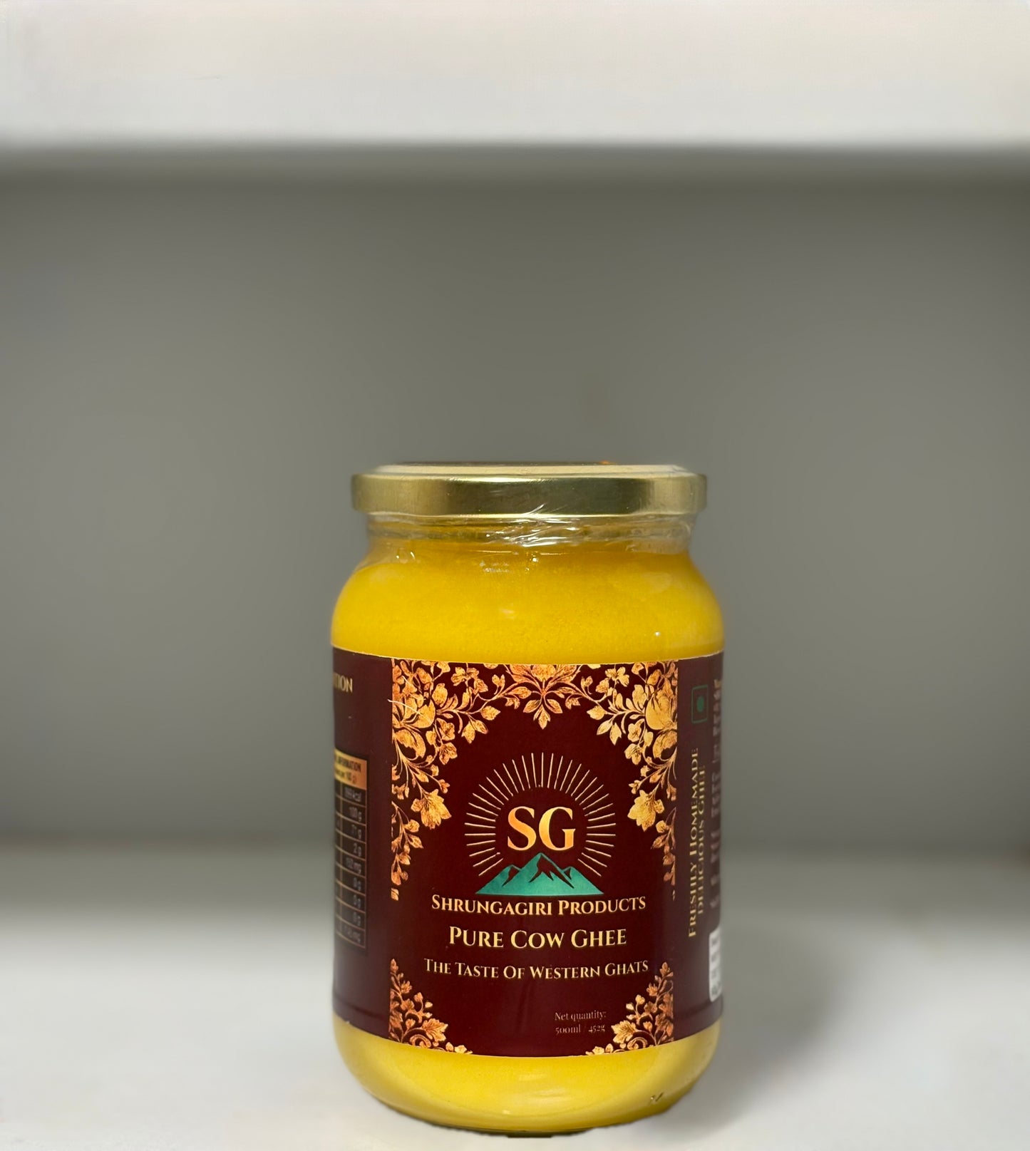 Shrungagiri Pure Cow Ghee – The Taste of Western Ghats (500ML)